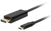 LANBERG USB-CM->DISPLAYPORT CABLE 4K 60HZ 0.5M BLACK
