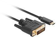 LANBERG USB-CM->DVI-D24+1M CABLE 1.8M BLACK