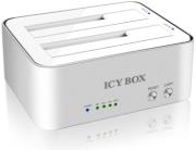 RAIDSONIC ICY BOX IB-120CL-U3 SATA HDD DOCKING & CLONE STATION USB3.0 SILVER/WHITE 2.5' OR 3.5'