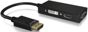 RAIDSONIC ICY BOX IB-AC1031 3-IN-1 DISPLAYPORT TO HDMI/DVI/VGA GRAPHICS ADAPTER