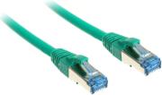 INLINE PATCH CABLE CAT.6A S/FTP (PIMF) 500MHZ GREEN 10M