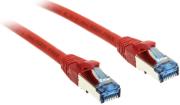 INLINE PATCH CABLE CAT.6A S/FTP (PIMF) 500MHZ RED 5M
