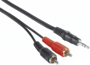 HAMA 205107 AUDIO CONNECTING CABLE 2 RCA MALE PLUGS – 3.5 MM MALE PLUG STEREO 5 M