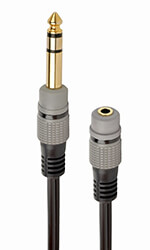 GEMBIRD A-63M35F-0.2M 6.35 MM TO 3.5 MM AUDIO ADAPTER CABLE 0.2 M