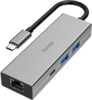 HAMA 200108 USB-C HUB MULTIPORT 4 PORTS 2 X USB-A USB-C LAN/ETHERNET
