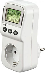HAMA 223561 ENERGY COST METER WITH LCD DISPLAY, DIGITAL ELECTRICITY METER FOR SOCKETS