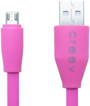 CREEV MU-100F MICRO USB TO USB CABLE 1M PINK