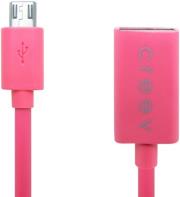 CREEV OTG-17 MICRO USB TO FEMALE USB CABLE 17CM PINK