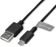 4SMARTS BASIC CORD MICRO USB DATA CABLE 1M BLACK BULK