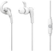 AUDIO TECHNICA ATH-CKX7IS SONICFUEL IN-EAR HEADPHONES WITH IN-LINE MIC & CONTROL WHITE