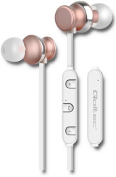 QOLTEC 50823 PREMIUM IN-EAR HEADPHONES WIRELESS BT WITH MICROPHONE CHAMPAGNE