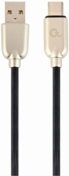 CABLEXPERT CC-USB2R-AMCM-1M PREMIUM RUBBER TYPE-C USB CHARGING AND DATA CABLE 1M BLACK