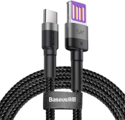 BASEUS CABLE CAFULE HUAWEI SUPER CHARGE + QC 3.0 TYPE-C 5AH 1M GREY BLACK