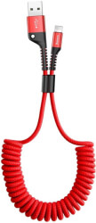 BASEUS CABLE FISH EYE SPRING TYPE C 2A 1M RED