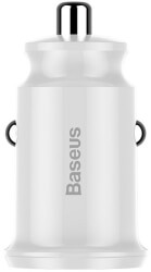 BASEUS GRAIN CAR CHARGER DUAL USB 5V 3.1A WHITE