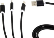 CABLEXPERT CC-USB2-AM31-1M USB 3-IN-1 CHARGING CABLE BLACK 1 M