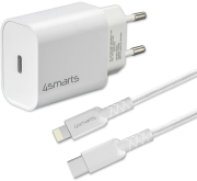 4SMARTS FAST CHARGING SET 20W WITH 1.5M LIGHTNING CABLE MFI MADE FOR IPHONE AND IPAD