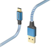 HAMA 178295 CABLE REFLECTIVE CHARGING/DATA CABLE USB-C/ TYPE-C/-USB-A 1.5M BLUE