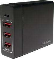 LOGILINK PA0122 USB TABLE CHARGER 3X USB-A PORT + 1X USB-C PORT 72W