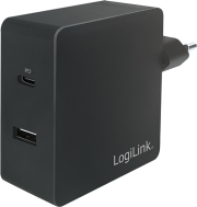 LOGILINK PA0213 USB POWER SOCKET ADAPTER 1X USB-C PORT & 1X USB-A PORT 65W