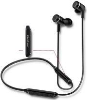 QOLTEC 50816 SPORTS IN-EAR HEADPHONES WIRELESS BT PREMIUM WITH MICROPHONE MAGNETIC LONG LIFE BLACK