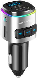 4SMARTS MEDIA&ASSIST 2 BT CAR KIT & CHARGER + FM TRANSMITTER & MEDIA-IN USB & TYPE-C