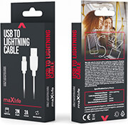 MAXLIFE CABLE USB – LIGHTNING 2,0 M 2A WHITE