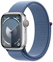 APPLE WATCH SERIES 9 MRHX3 41MM SILVER ALUMINIUM CASE WITH WINTER BLUE SPORT LOOP CELLULAR