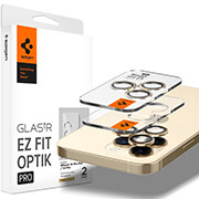 Spigen GLAS.tR EZ Fit OPTIK Pro Camera Lens Protector – Αντιχαρακτικό Προστατευτικό Γυαλί για Φακό Κάμερας Apple iPhone 14 Pro / 14 Pro Max – 2 Τεμάχια – Gold (AGL05598)