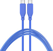 4SMARTS USB TYPE-C TO USB TYPE-C SILICONE CABLE HIGH FLEX 60W 1.5M BLUE