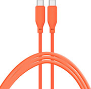 4SMARTS USB TYPE-C TO USB TYPE-C SILICONE CABLE HIGH FLEX 60W 1.5M ORANGE