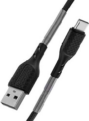 FORCELL CARBON CABLE USB TO TYPE C 2.0 2.4A CB-02A BLACK 1M