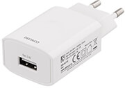 DELTACO USB-AC149 WALL CHARGER 2 4 A WHITE