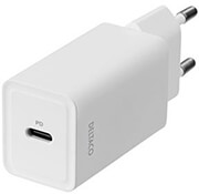 DELTACO USBC-AC133 WALL CHARGER USB-C PD 18W WHITE