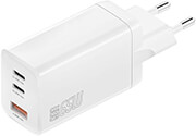 4SMARTS WALL CHARGER PD TRIO 65W GAN 2X TYPE-C + USB WHITE