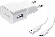 SAMSUNG WALL CHARGER TA200NWE 15W 1X USB WITH TYPE-C CABLE WHITE BULK