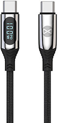 FOREVER LCD CABLE USB TYPE-C TO TYPE-C 1M 100W BLACK
