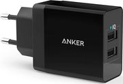 ANKER WALL CHARGER 2-PORT USB-A 24W BLACK