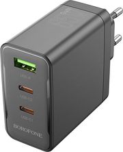 BOROFONE BN12 WALL CHARGER 65W 5A 1X USB-A + 2X TYPE-C BLACK