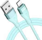 BWOO CABLE X280L MINIMALIST SILICONE 3A USB-A TO LIGHTNING GREEN