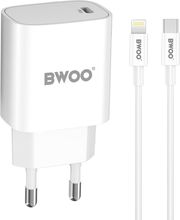 BWOO CHARGER CDA159 20W WITH USB-C TO LIGHTNING CABLE