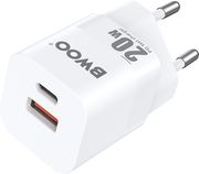 BWOO MAINS CHARGER CDA156 20W MINI WALL CHARGER USB-C USB-A