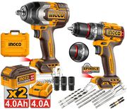 ΕΡΓΑΛΕΙΑ ΜΠΑΤΑΡΙΑΣ 20V LI-ION ΣΕΤ 2 ΤΕΜ. INGCO COSLI250586E